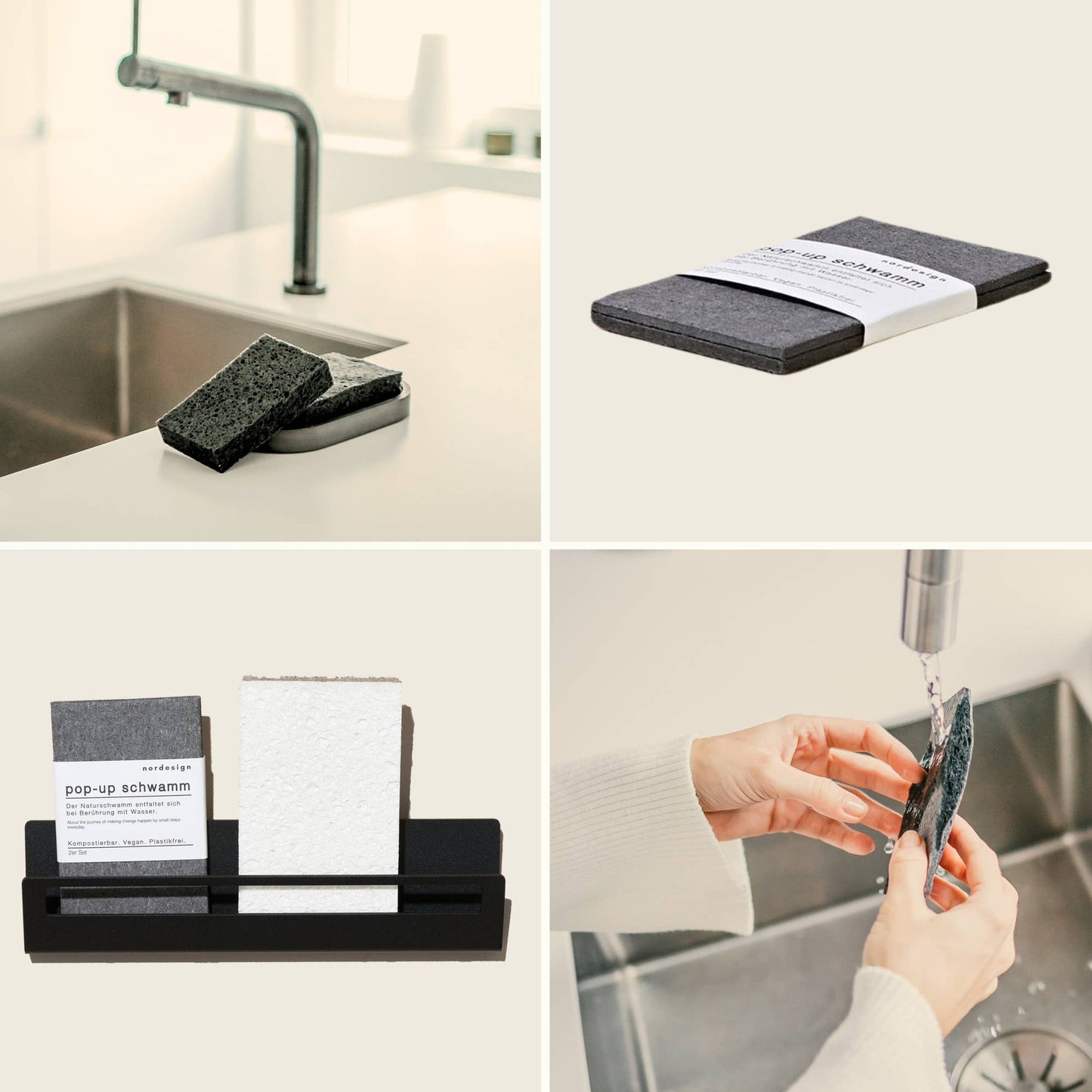 Pop-Up Spons (set van 2) - Natuurlijke reinigingsspons