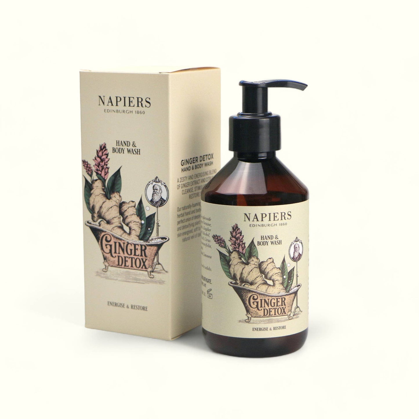 Napiers Ginger Detox hand- en lichaamswas