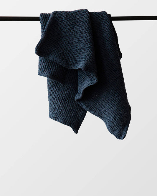 Nella wafelhanddoek - Blauw (kleine wafel)