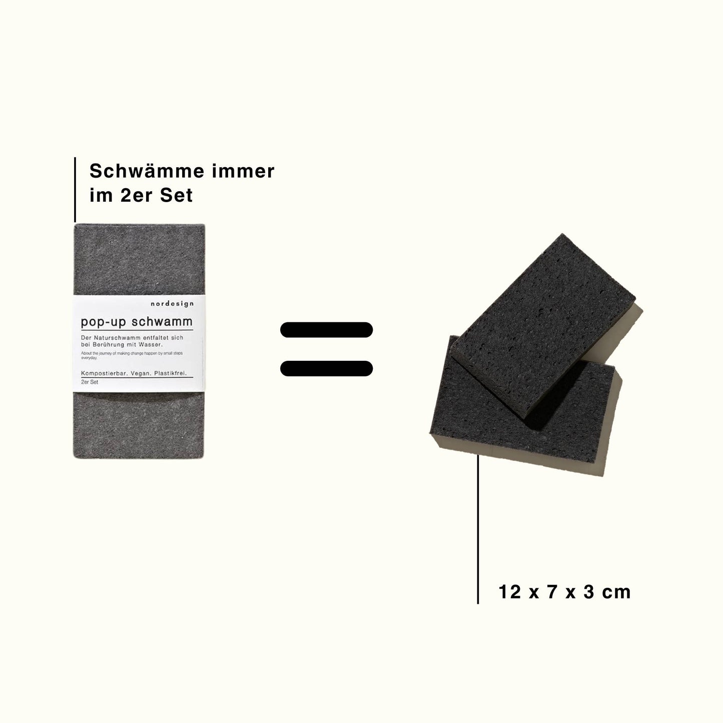 Pop-Up Spons (set van 2) - Natuurlijke reinigingsspons