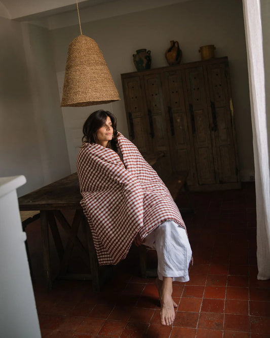 Gewatteerde Plaid Vichy | Roest